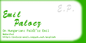 emil palocz business card